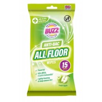 BUZZ antibacterial FLOOR APPLE drėgnos grindų servetėlės 15 vnt
