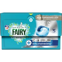 FAIRY PLATINUM + STAIN REMOVER skalbimo kapsulės 19 vnt