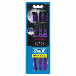 ORAL-B SURROUND CLEAN BLACK dantų šepetėliai 3vnt.