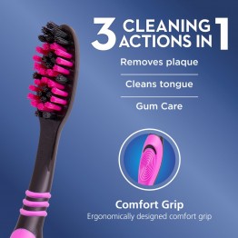 ORAL-B SURROUND CLEAN BLACK dantų šepetėliai 3vnt.