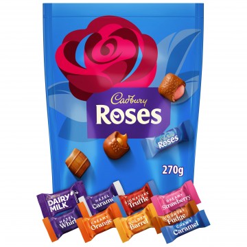 CADBURY ROSES šokoladinių saldainių maišelis 270 g