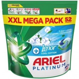 ARIEL PLATINUM COTTON universalios skalbimo kapsulės 52 vnt