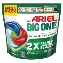 ARIEL PODS ORIGINAL THE BIG ONE universalios skalbimo kapsulės 40 vnt