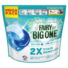 FAIRY NON BIO THE BIG ONE universalios skalbimo kapsulės jautriai odai 40 vnt