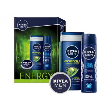NIVEA MEN ENERGY FRESH TRIO SET dovanų rinkinys 3 vnt