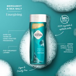 IMPERIAL LEATHER BODYWASH BERGAMOT AND SEASALT dušo gelis su jūros druska 500 ml