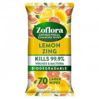ZOFLORA LEMON ZING paviršių valymo servetėlės 70 vnt