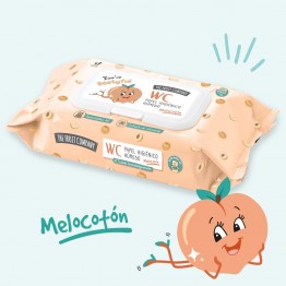 THE FRUIT COMPANY WET TOILET PAPER PEACH šlapias tualetinis popierius 60 vnt
