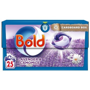 BOLD LEVENDER AND CAMOMILE PODS skalbimo kapsulės 25 vnt