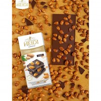 HEIDI GOLDEN ALMONDS DARK juodasis šokoladas su migdolais 80 g