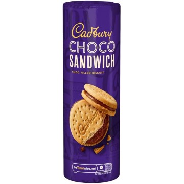 CADBURY BISCUIT traškūs sausainiai su šokolado įdaru 260 g