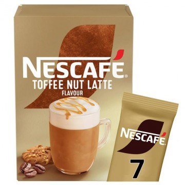 NESCAFE GOLD TOFFEE NUT LATTE tirpios kavos gėrimas 7 vnt