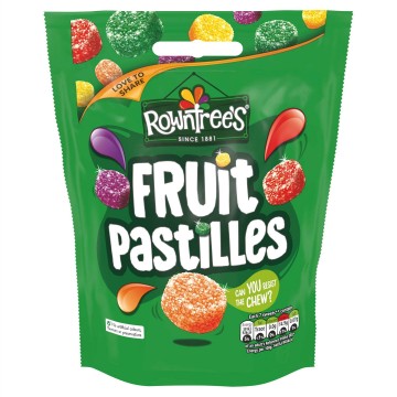 NESTLE ROWNTREE FRUIT PASTILLES vaisių skonio saldainiukai 120 g