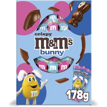 M&M'S CRISPY BUNNY velykinis kiaušinis su pienišku šokoladu 149 g