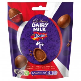 CADBURY DAIRY MILK MINI DAIM EGGS BAG šokoladiniai kiaušiniai 77 g