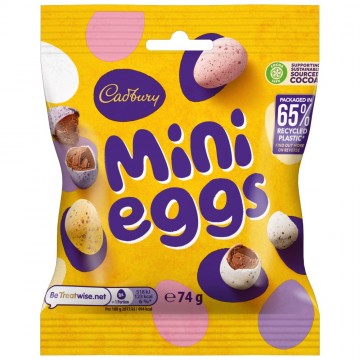 CADBURY MINI EGGS Velykiniai šokoladiniai žirniukai 74 g