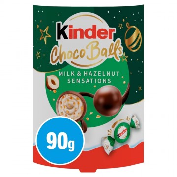 KINDER CHOCO BALLS HEZELNUT šokoladiniai saldainiai 90 g