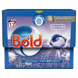 BOLD LEVENDER AND CAMOMILE PODS skalbimo kapsulės 13 vnt