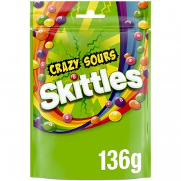 SKITTLES SOURS žirniukai 136 g