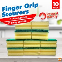 GRIPPER SPONGE SCOURER indų plovimo kempinės 10 vnt