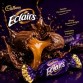 CADBURY CHOC ECLAIRS šokoladu dengti karameliniai saldainiai 110 g