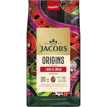 JACOBS ORIGINS ESPRESSO LAOS AND INDIA kavos pupelės 1 kg