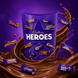 CADBURY HEROES šokoladinių saldumynų rinkinys 240 g