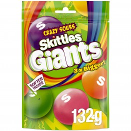 SKITTLES GIANTS vaisių skonio kramtomi saldainiai 132 g