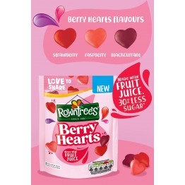 NESTLE - ROWNTREE BERRY HEARTS POUCH guminukai 115 g
