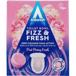 ASTONISH PEONY FRESH tualeto valymo tabletės 8 vnt