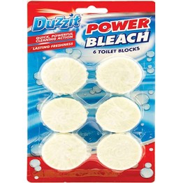 DUZZIT Power Bleach tualeto bakelio tabletės 6 vnt