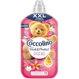 COCCOLINO FRUTTI ROSSI koncentruotas gėlių kvapo audinių minkštiklis 1,75 l