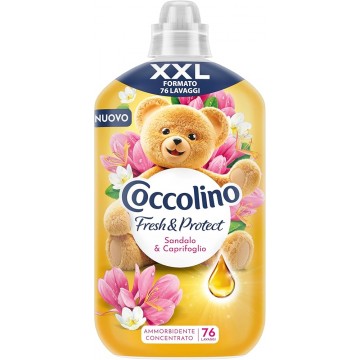 COCCOLINO SANDALO & CAPRIFOGLIO koncentruotas audinių minkštiklis 1,82 l