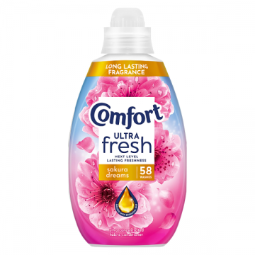 Comfort Fresh & Protect Sakura Dreams audinių minkštiklis 58 skalbimai 870 ml