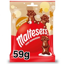 MALTEASER MINI REINDEER GINGERBREAD šokoladiniai briedžiukai 59 g