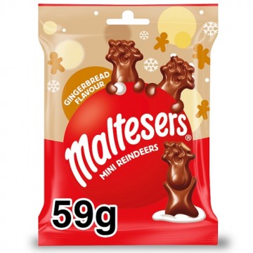 MALTEASER MINI REINDEER GINGERBREAD šokoladiniai briedžiukai 59 g
