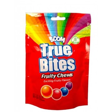 BOOM TRUE BITES FRUIT CHEWS vaisių skonio kramtomieji saldainiai 180 g