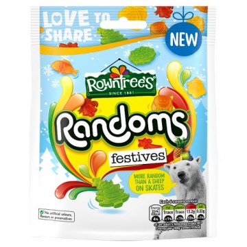 ROWNTREE RANDOMS FESTIVE šventiniai vaisiniai guminukai 140 g