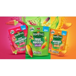 ROWNTREE FRUIT PASTILLES LOLLIES vaisių skonio guminukai 130 g