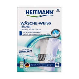 HEITMANN baltos spalvos skalbinių atnaujinimo servetėlės 20 vnt