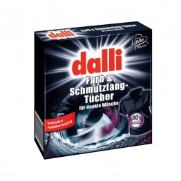 DALLI skalbimo servetėlės juodai spalvai 10 vnt