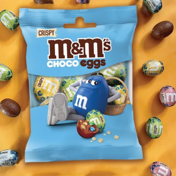 MM'S CRISPY CHOCOLATE MOULDED EGGS šokoladiniai mini kiaušiniai 72 g