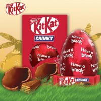 KIT KAT CHUNKY Velykinis šokoladinis kiaušinis + batonėlis 110 g