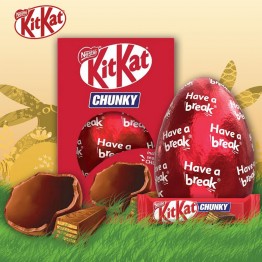 KIT KAT CHUNKY Velykinis šokoladinis kiaušinis + batonėlis 111 g