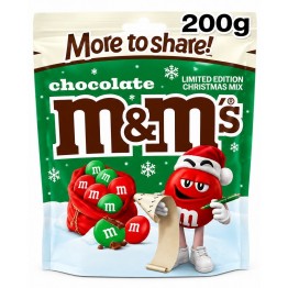 M&M'S PEANUT CHRISTMAS MIXED šventiniai šokoladiniai žirniukai 200 g