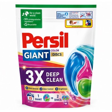 PERSIL GIANT skalbimo kapsulės spalvotiems audiniams 15 vnt