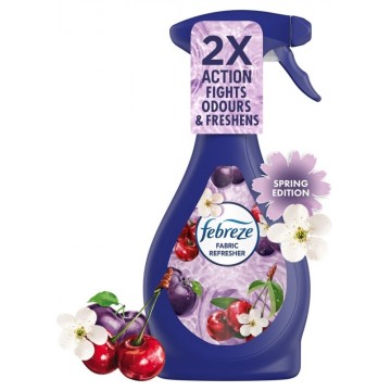 FEBREZE CHERRY PLUM SEASONAL audinių gaiviklis su vyšnių ir slyvų aromatu 500 ml