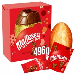 MALTESERS GIANT EGG mega dydžio Velykinis šokoladinis kiaušinis 496 g