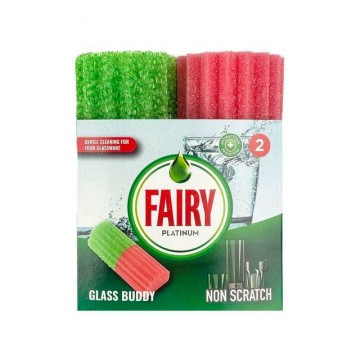 FAIRY PLATINUM GLASSWARE stiklinių indų plovimo kempinės 2 vnt