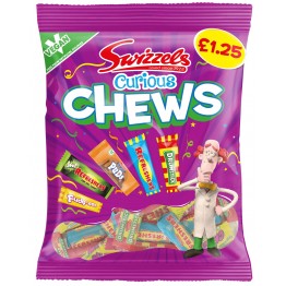 SWIZZ CURIOUS CHEWS susikramtomi saldainiai 134g 
